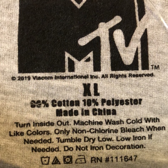 MTV 💜3/$30 Shirt size XL New! Musts at least 2 or more fit offer - Picture 5 of 6